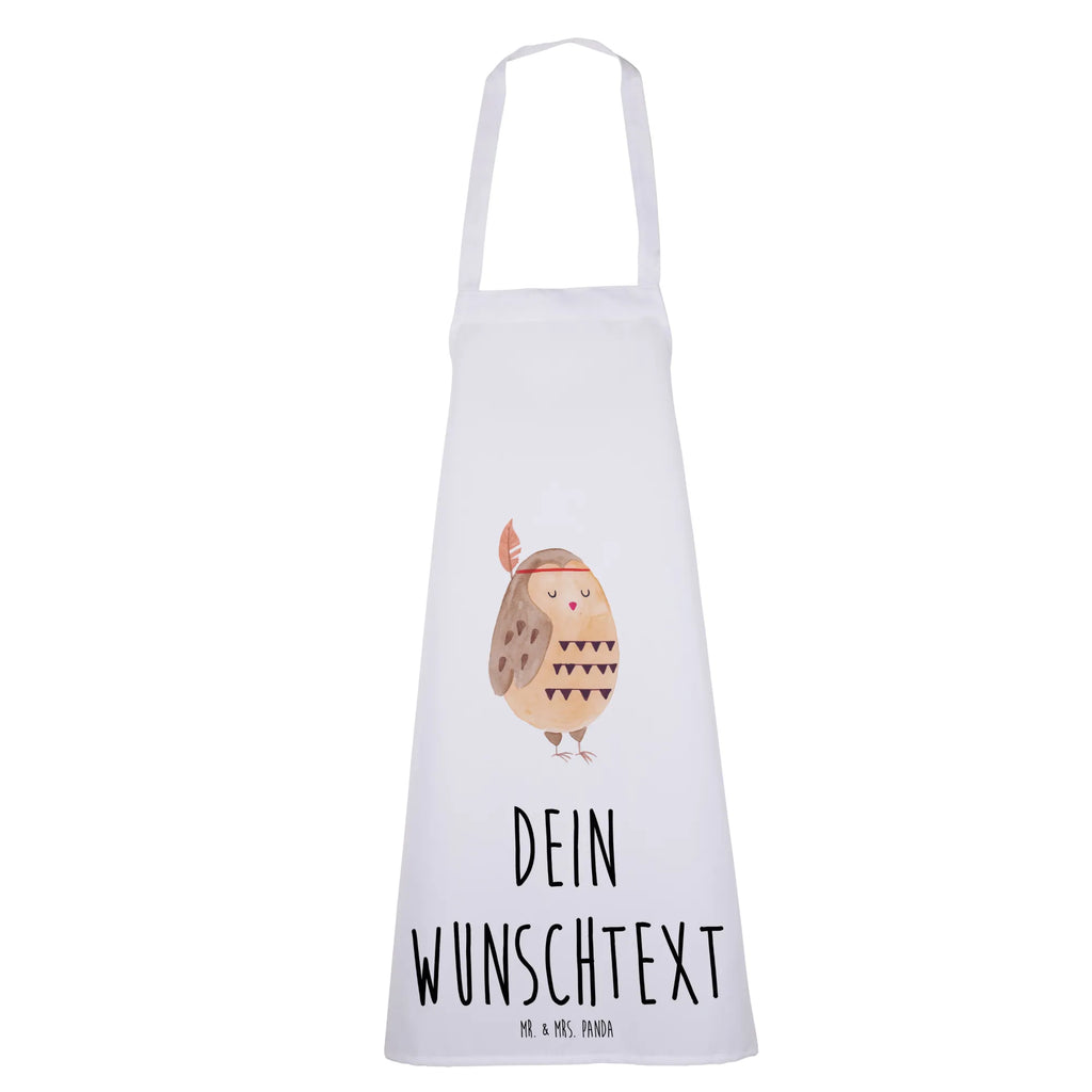 Personalized Cooking Apron Owl feather headdress owl, forest animal, bird, nocturnal, gift ideas, birthday present, illustrated, funny, romantic gift, owl decor, Owl, Decoration, Feather decoration, Travel saying, Beautiful saying, Life is an adventure, Owl decoration, Indian saying