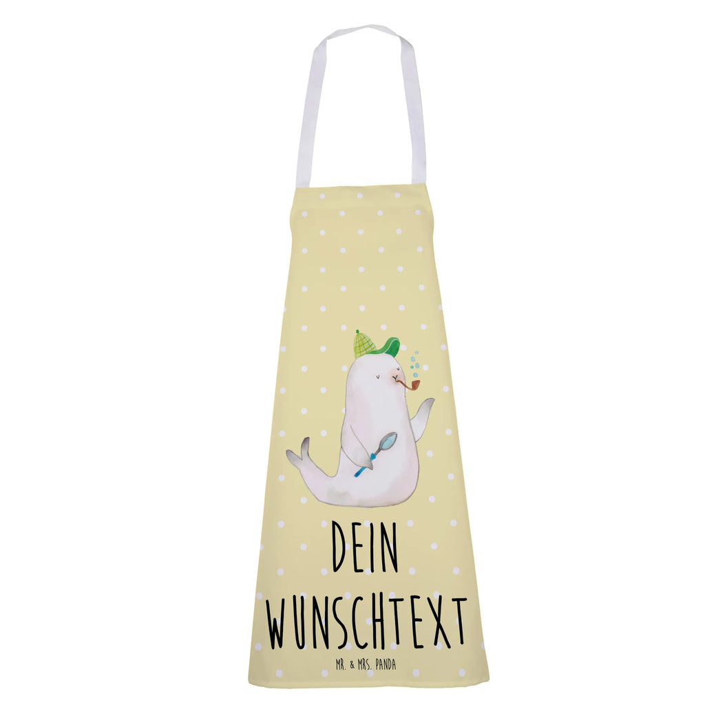 Personalized Cooking Apron seal sherlock small animals, cute, funny, cute animal motives, hand drawn, small world, funny sayings, good mood, happy, gifts, gift ideas, special gifts, animal lover, card