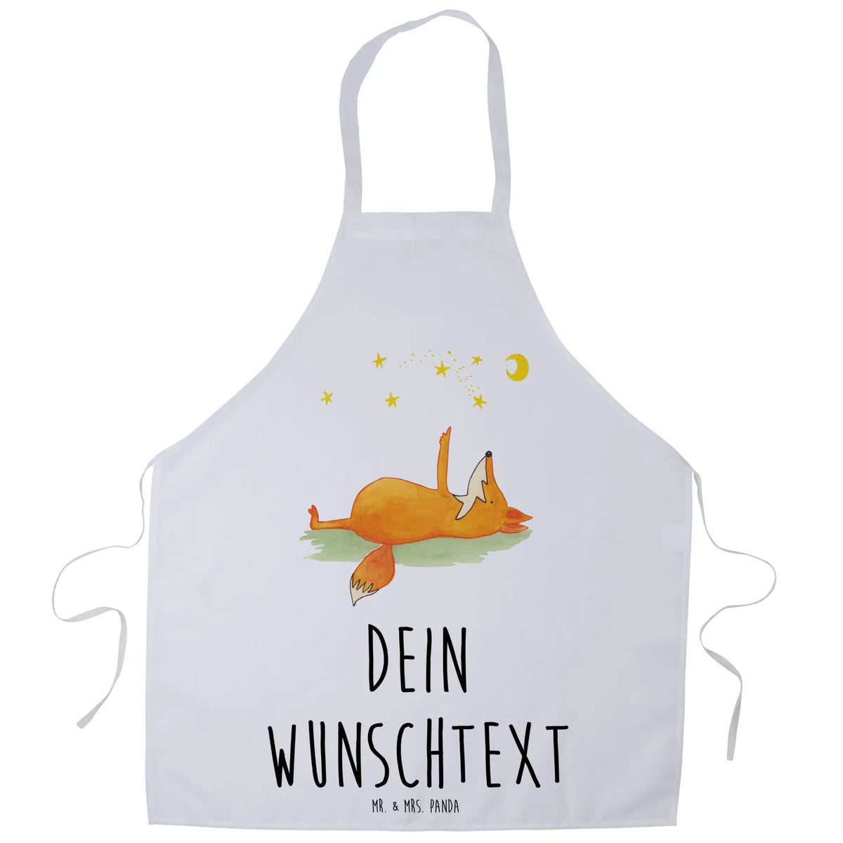 Personalized Cooking Apron Fox Stars animal lover, forest wildlife, clever as a fox, foxes, Romance, Saying positive, words of consolation, Saying beautiful