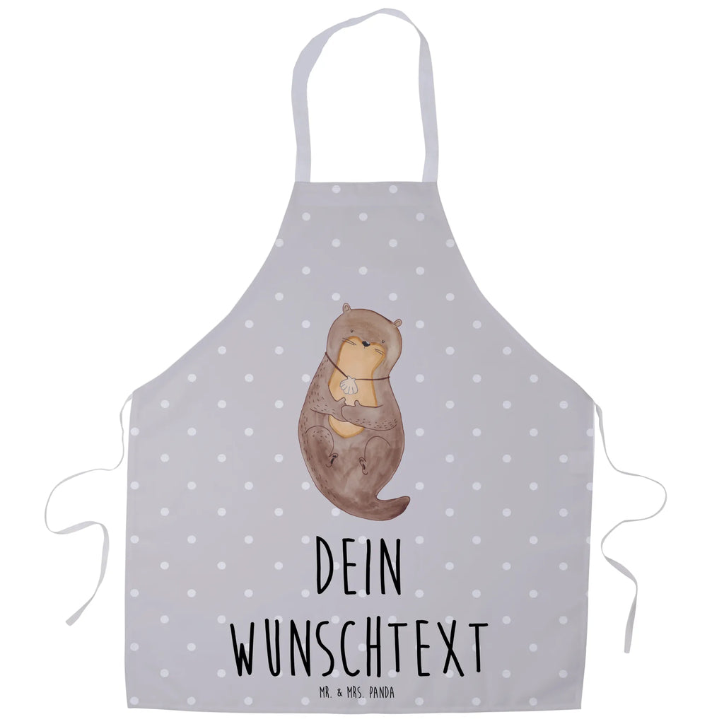 Personalized Cooking Apron otter shell otter, marten, sea otter, European otter, water mammal, aquatic animal, baby otter, predator, water, otter gifts, animal lover, gift ideas for animal lovers, animal, mammal, water animal, gifts for people in love, brooding, motivation, daydreaming, dreaming, otter love, office