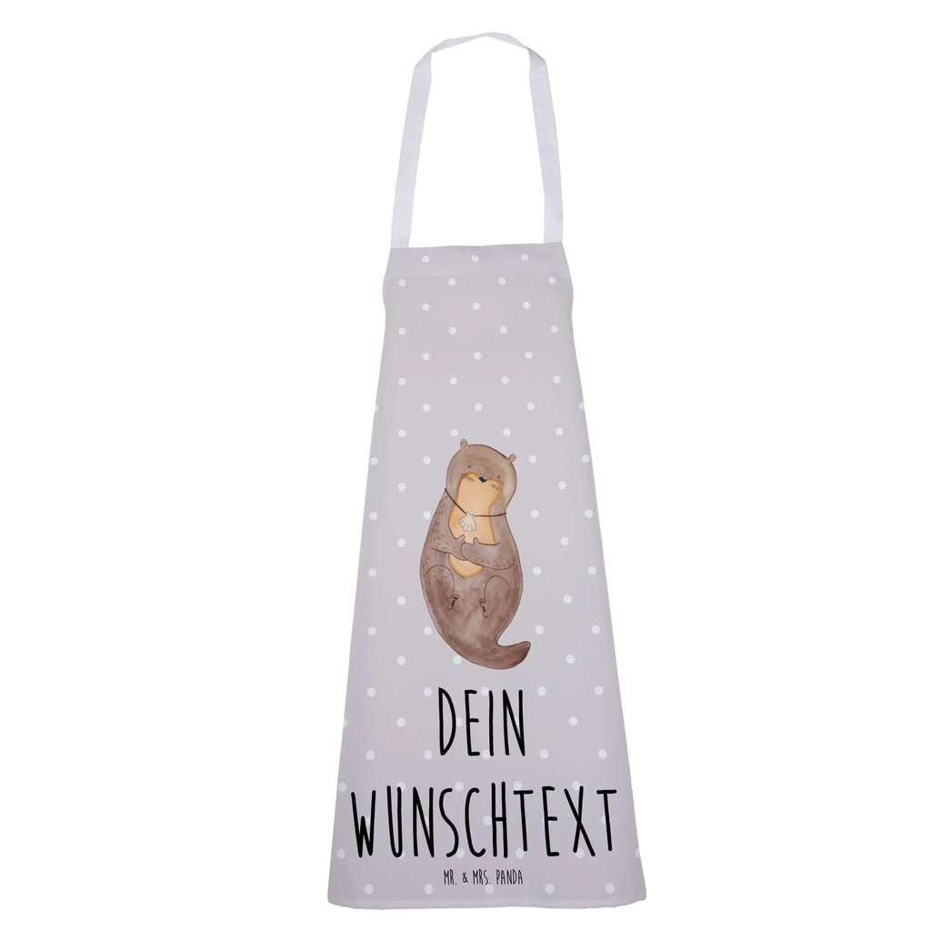 Personalized Cooking Apron otter shell otter, marten, sea otter, European otter, water mammal, aquatic animal, baby otter, predator, water, otter gifts, animal lover, gift ideas for animal lovers, animal, mammal, water animal, gifts for people in love, brooding, motivation, daydreaming, dreaming, otter love, office