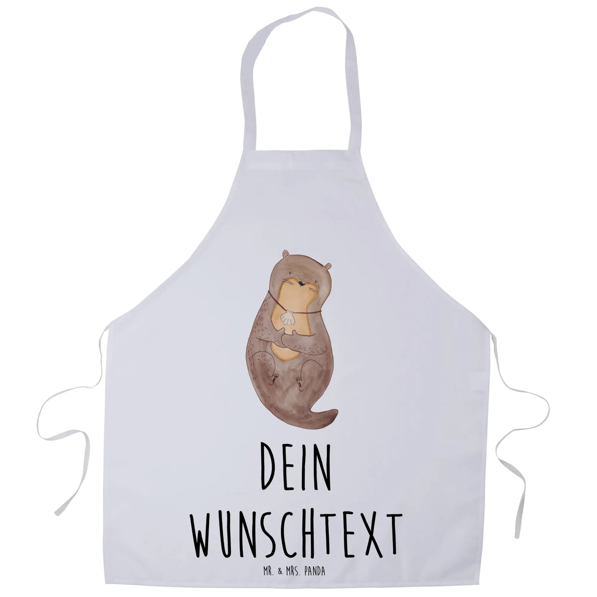 Personalized Cooking Apron otter shell otter, marten, sea otter, European otter, water mammal, aquatic animal, baby otter, predator, water, otter gifts, animal lover, gift ideas for animal lovers, animal, mammal, water animal, gifts for people in love, brooding, motivation, daydreaming, dreaming, otter love, office