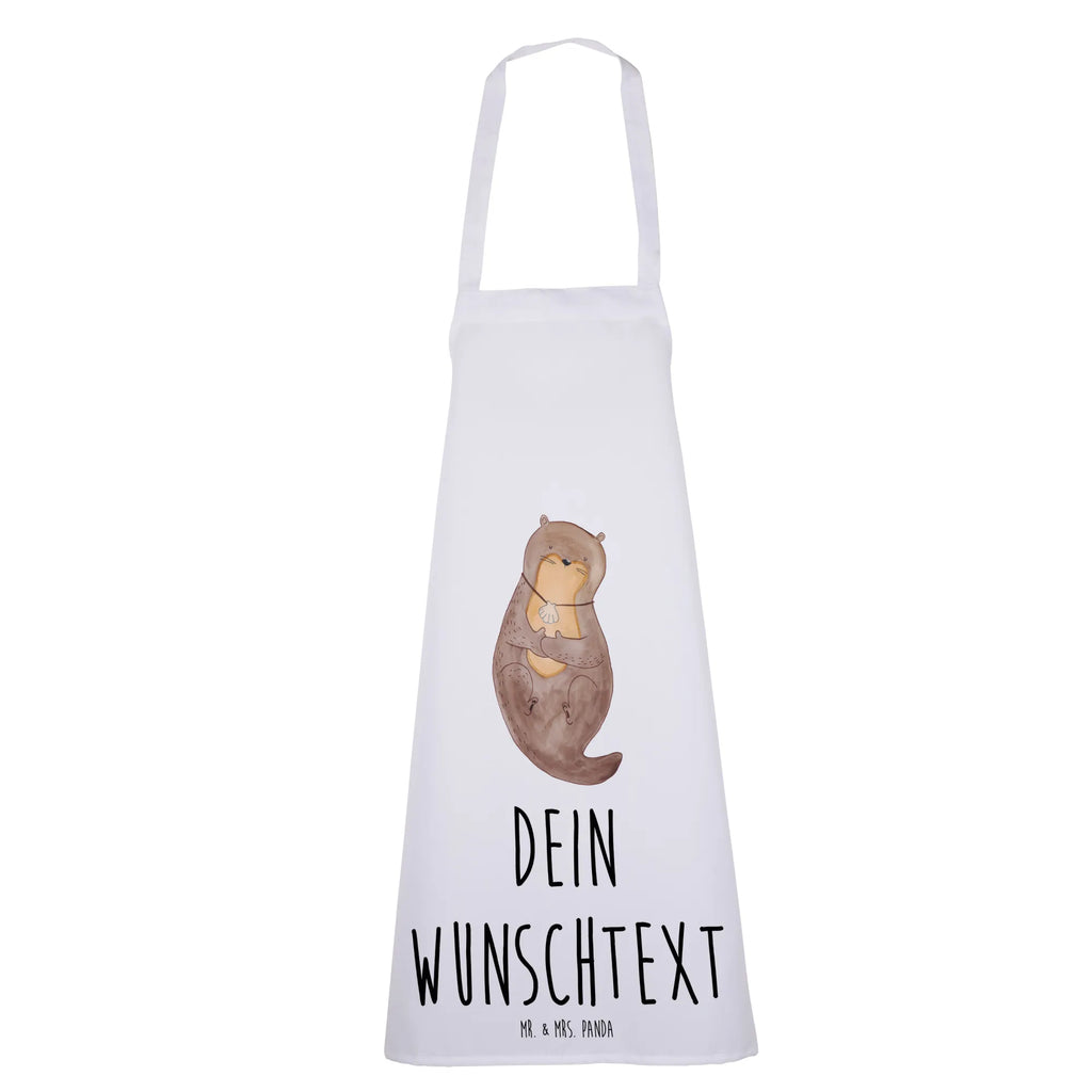 Personalized Cooking Apron otter shell otter, marten, sea otter, European otter, water mammal, aquatic animal, baby otter, predator, water, otter gifts, animal lover, gift ideas for animal lovers, animal, mammal, water animal, gifts for people in love, brooding, motivation, daydreaming, dreaming, otter love, office