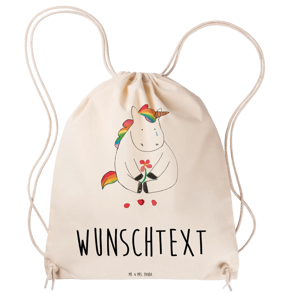Personalized Sports Bag unicorn Sad friends, grief, Friendship, greeting card, consoling, flower