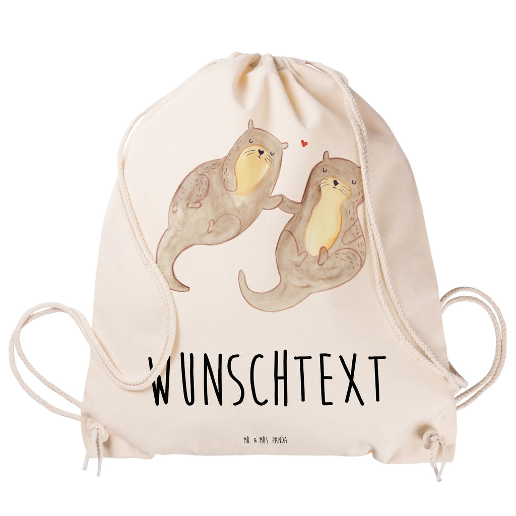 Personalized Sports Bag otter holding hands otter, marten, sea otter, European otter, water mammal, aquatic animal, baby otter, predator, water, otter gifts, animal lover, gift ideas for animal lovers, animal, mammal, water animal, gifts for people in love, Otter Sea Otter Lake Otter