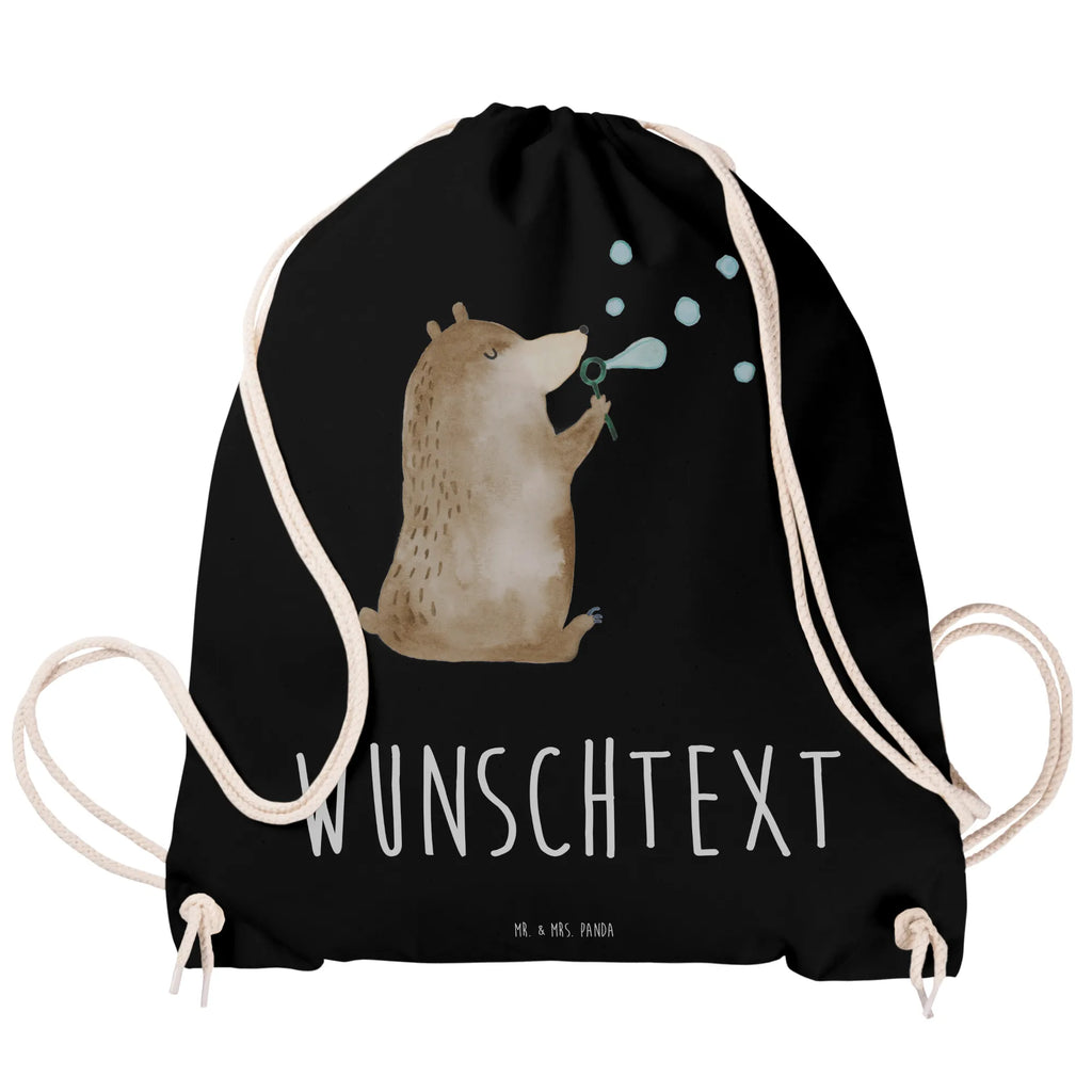 Personalized Sports Bag bear soap bubbles bear, teddy, teddy bear, cuddly toy, Soap Bubbles Bear Funny Being Happy Sad Happy