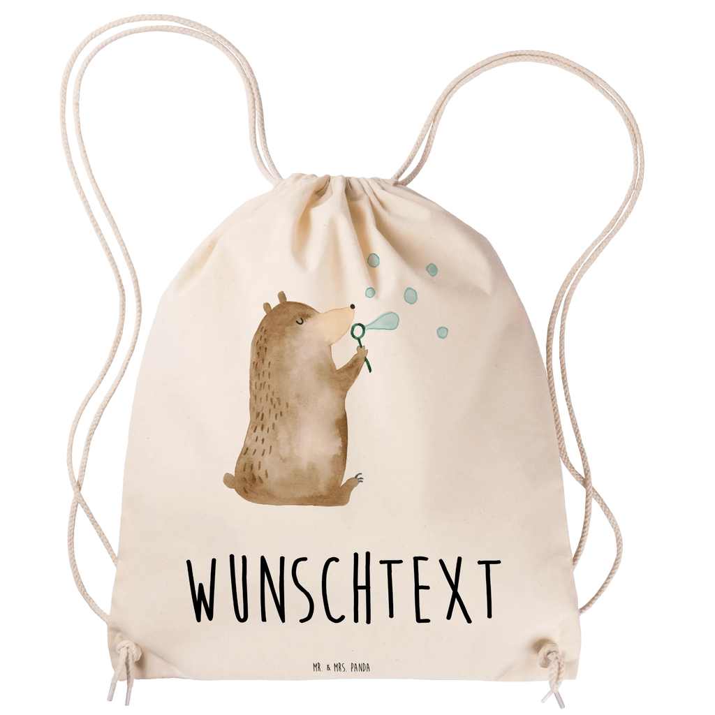 Personalized Sports Bag bear soap bubbles bear, teddy, teddy bear, cuddly toy, Soap Bubbles Bear Funny Being Happy Sad Happy
