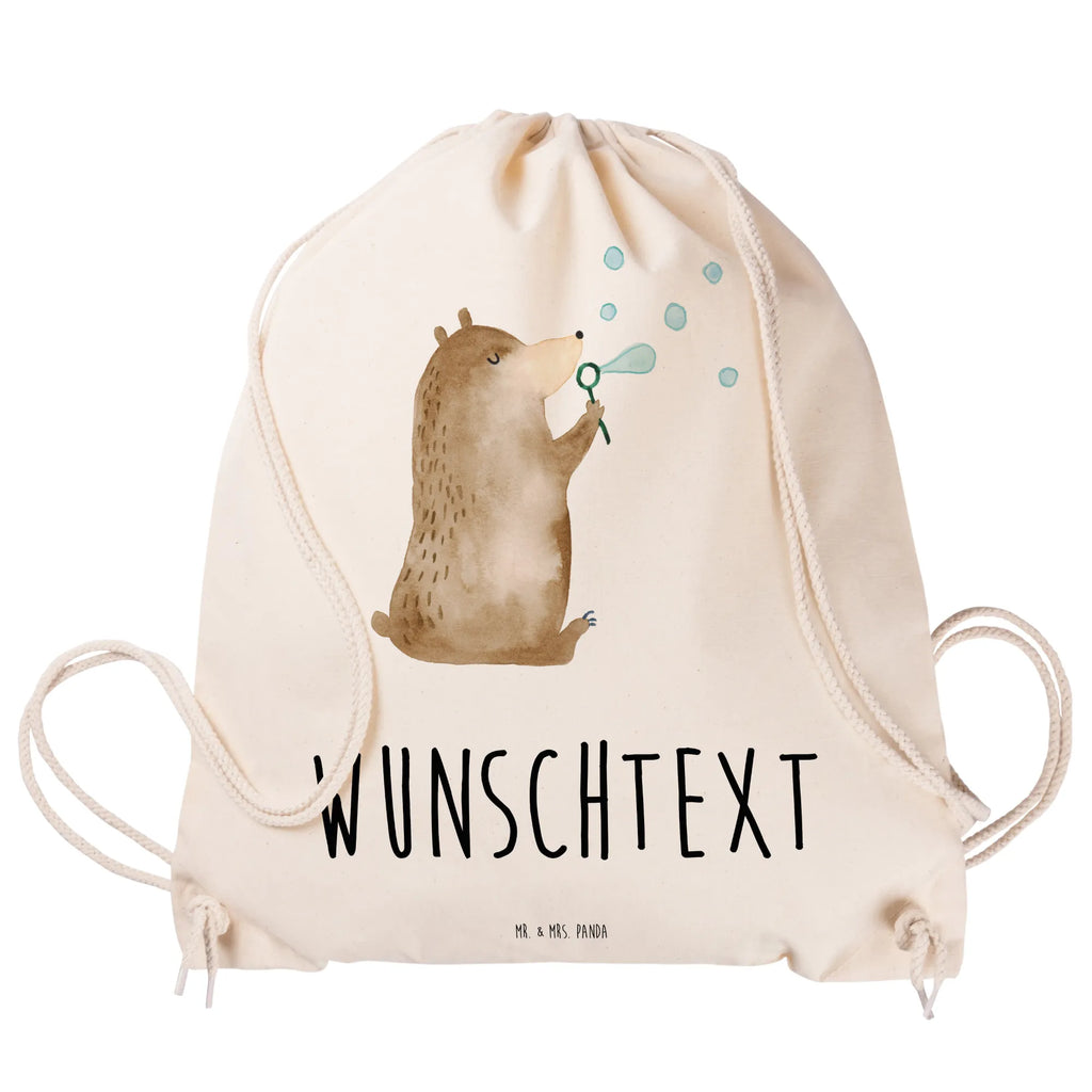 Personalized Sports Bag bear soap bubbles bear, teddy, teddy bear, cuddly toy, Soap Bubbles Bear Funny Being Happy Sad Happy