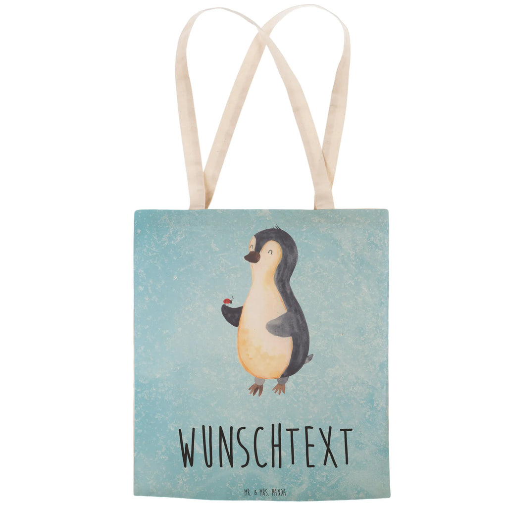 Personalized Shopping Bag Penguin ladybug Penguin, North Pole, Winter, Penguins, ladybird, joy, penguins, wonder, happiness, love, joy of life