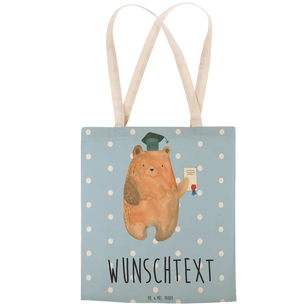 Personalized Shopping Bag bear Test bear, teddy, teddy bear, cuddly toy, certificate, Abitur, examinations, degree, examination passed, diploma