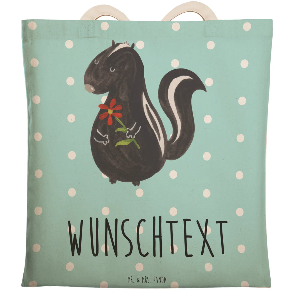 Personalized Shopping Bag skunk flower Skunk, daydreamer, wild animal, predator, dreams, dreamy, stinker, stink, skunk