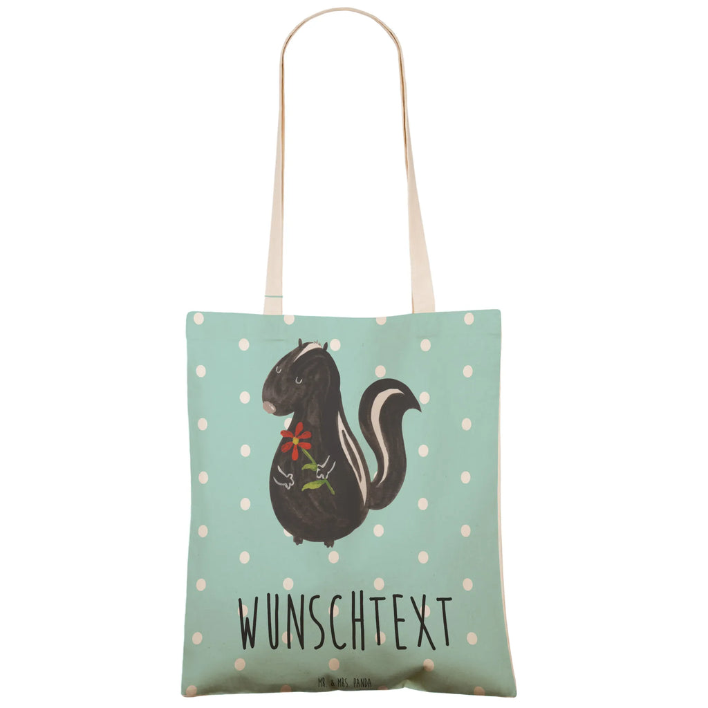 Personalized Shopping Bag skunk flower Skunk, daydreamer, wild animal, predator, dreams, dreamy, stinker, stink, skunk