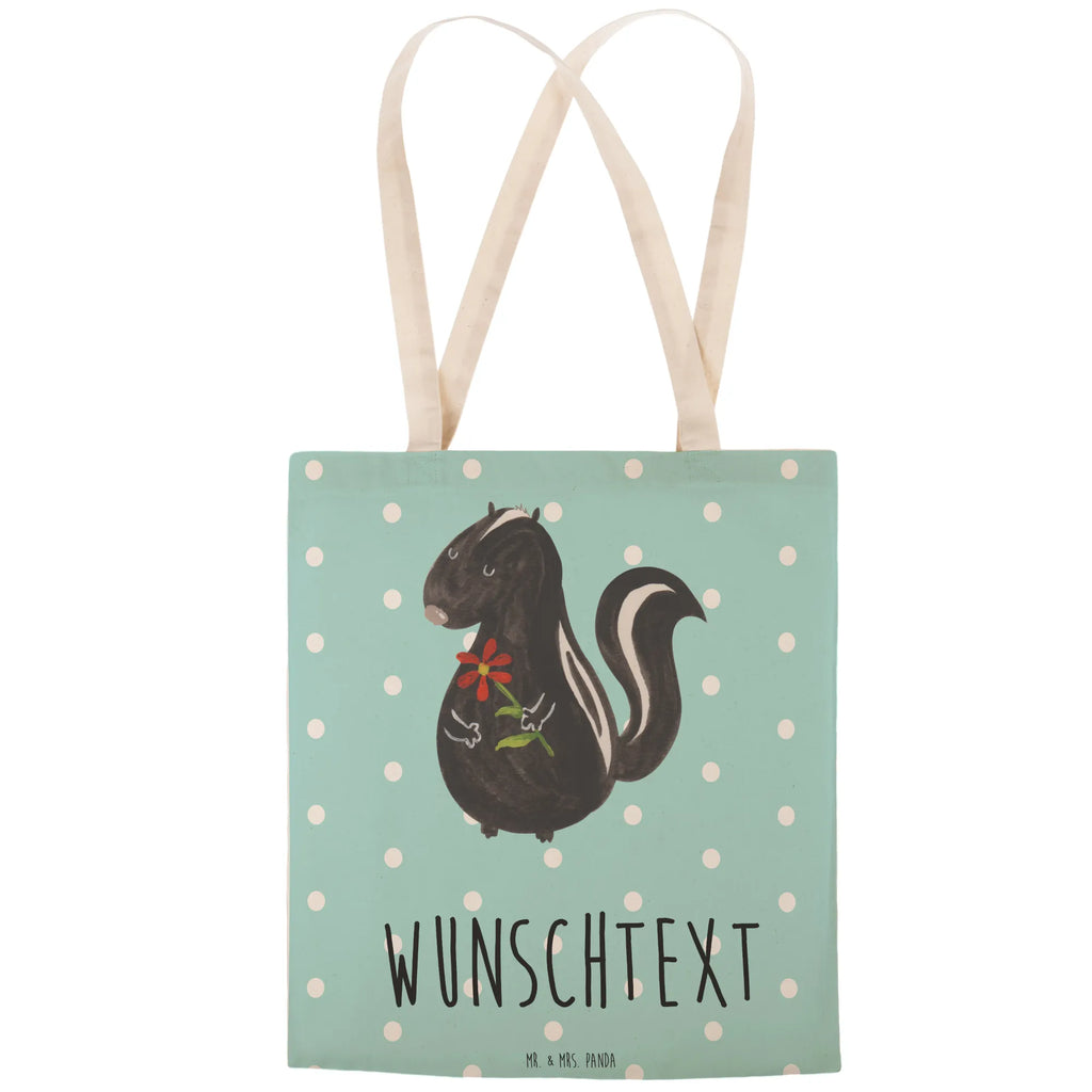 Personalized Shopping Bag skunk flower Skunk, daydreamer, wild animal, predator, dreams, dreamy, stinker, stink, skunk