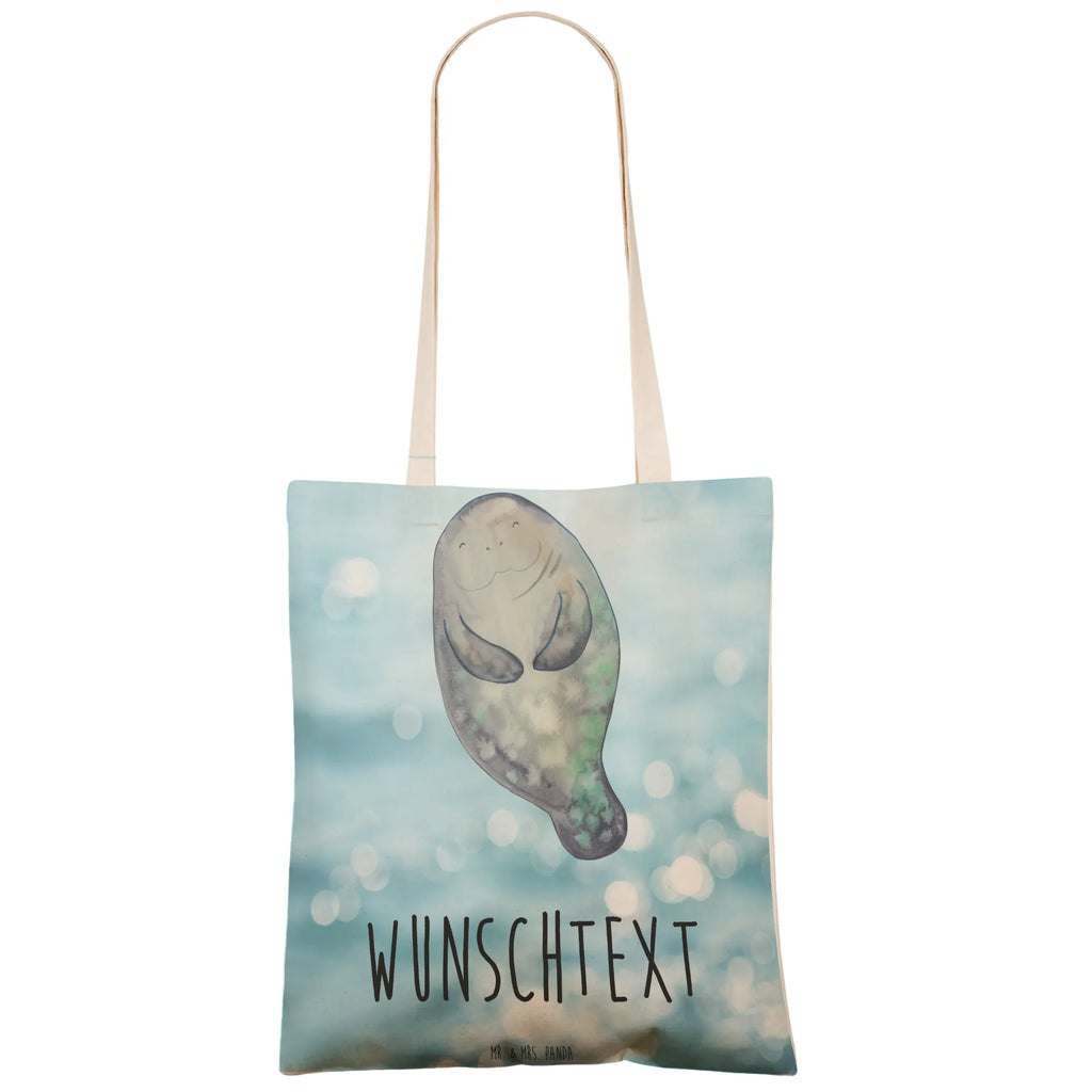 Personalizowana torba na zakupy morska krowa Szczęśliwy Zwierzeta morskie, Morze, Wakacje