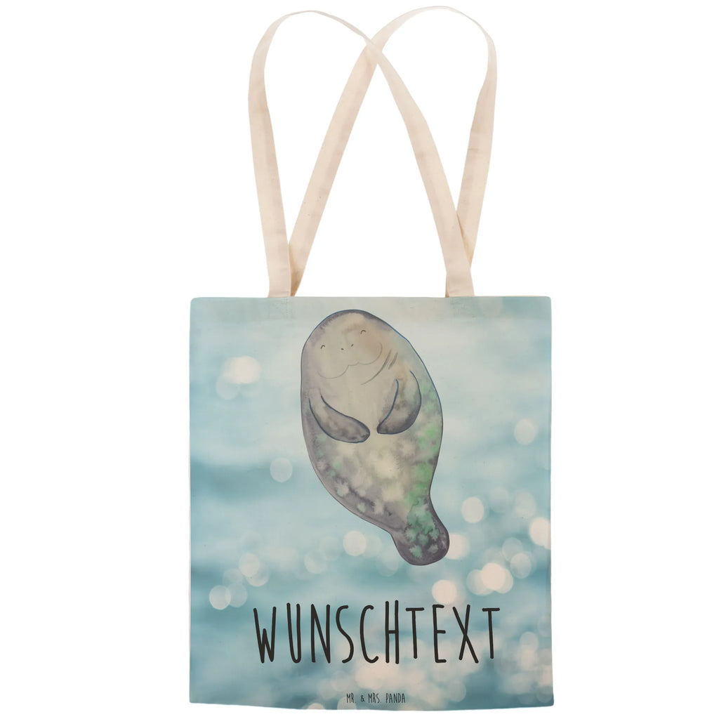 Personalizowana torba na zakupy morska krowa Szczęśliwy Zwierzeta morskie, Morze, Wakacje