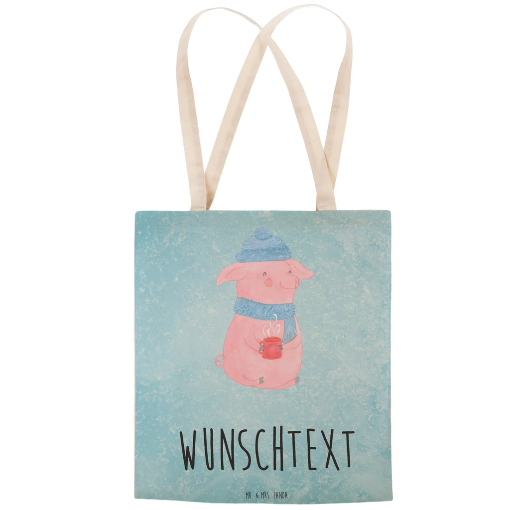 Personalized Shopping Bag Pig Mulled wine Winter, Christmas, Christmas time, snow, mulled wine, mulled pig, punch, Christmas market