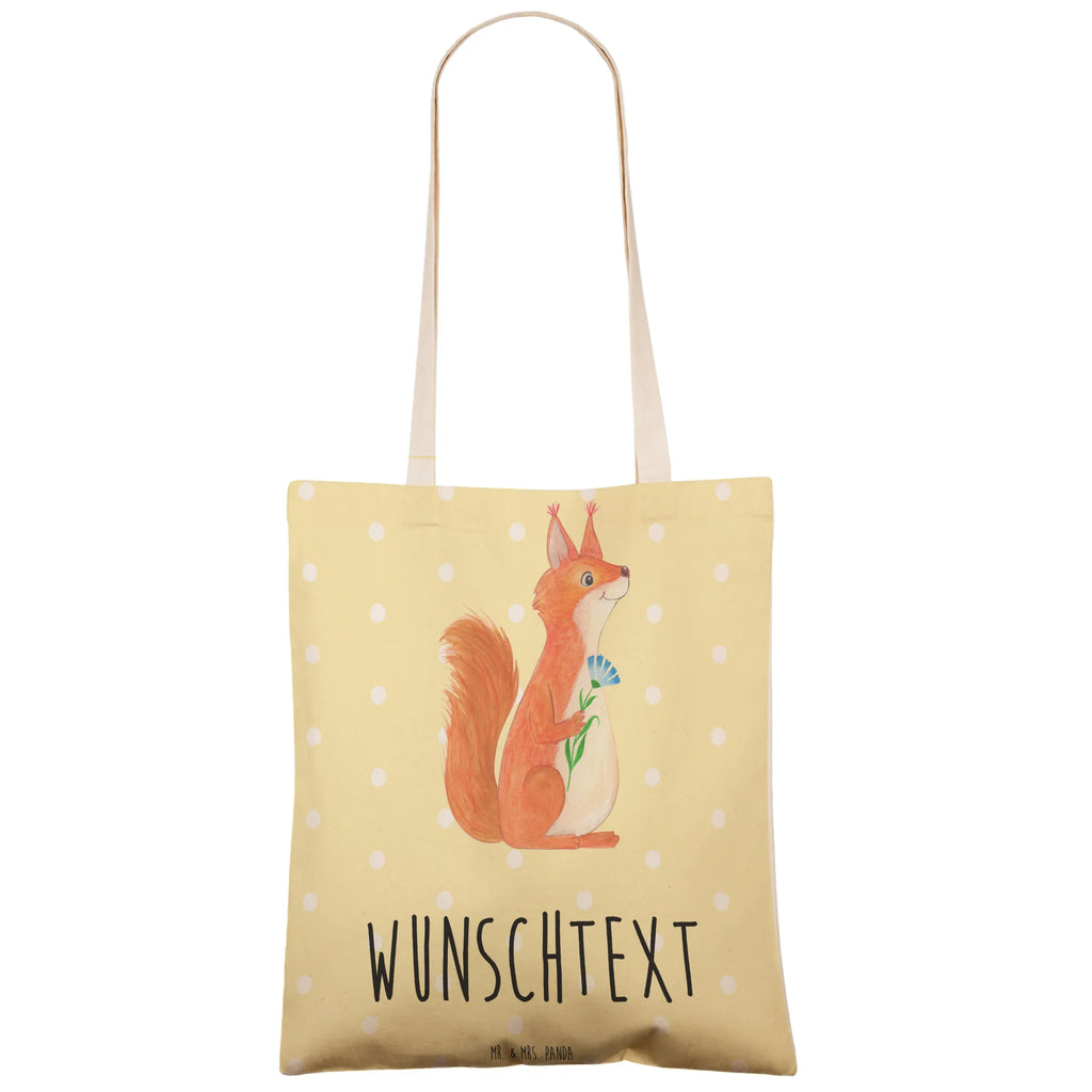 Personalized Shopping Bag Squirrel flower small animals, cute, funny, cute animal motives, hand drawn, small world, funny sayings, good mood, happy, gifts, gift ideas, special gifts, animal lover, card, positive saying, Squirrel, motivation sayings, motivation pictures, fun, happy saying, saying decoration, squirrel, laughter