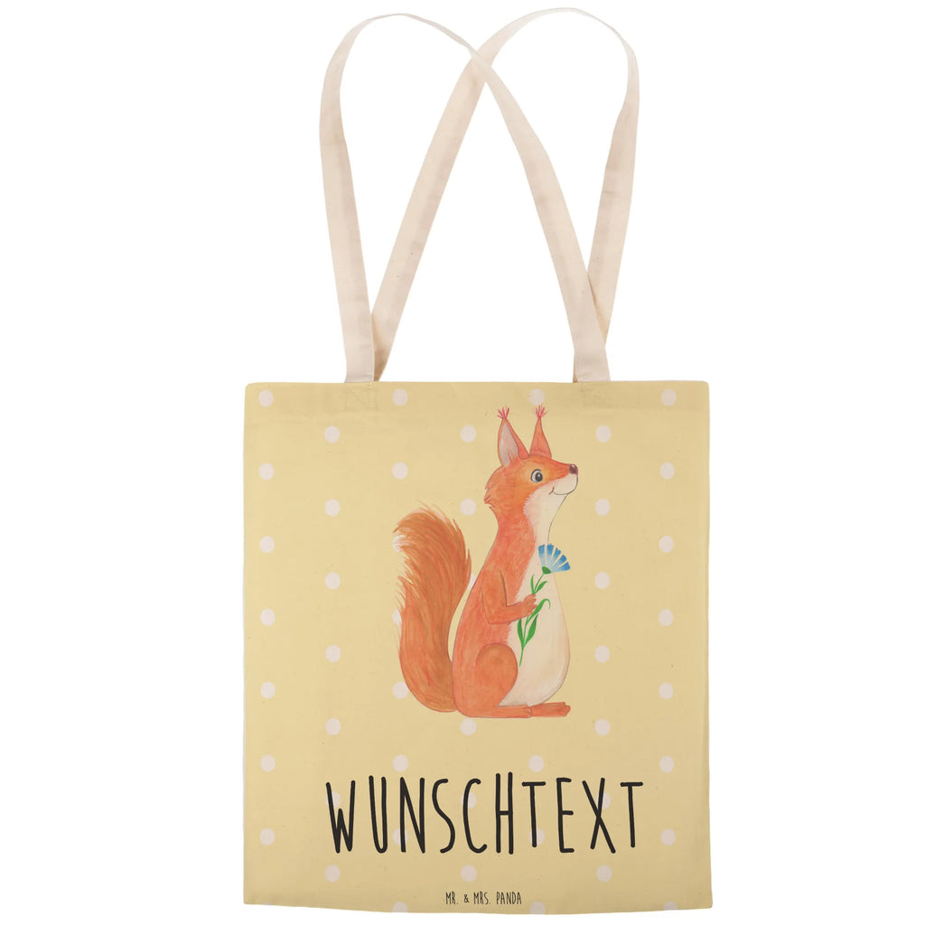 Personalized Shopping Bag Squirrel flower small animals, cute, funny, cute animal motives, hand drawn, small world, funny sayings, good mood, happy, gifts, gift ideas, special gifts, animal lover, card, positive saying, Squirrel, motivation sayings, motivation pictures, fun, happy saying, saying decoration, squirrel, laughter