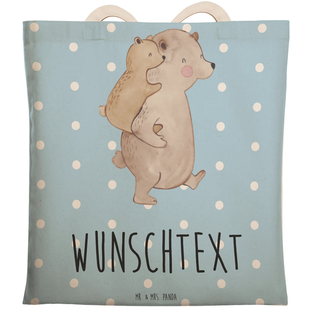 Personalizowana torba na zakupy Tata Niedźwiedź Rodzina, Dzień Ojca, Dzień Matki, brat, siostra, mama, tata, babcia, dziadek