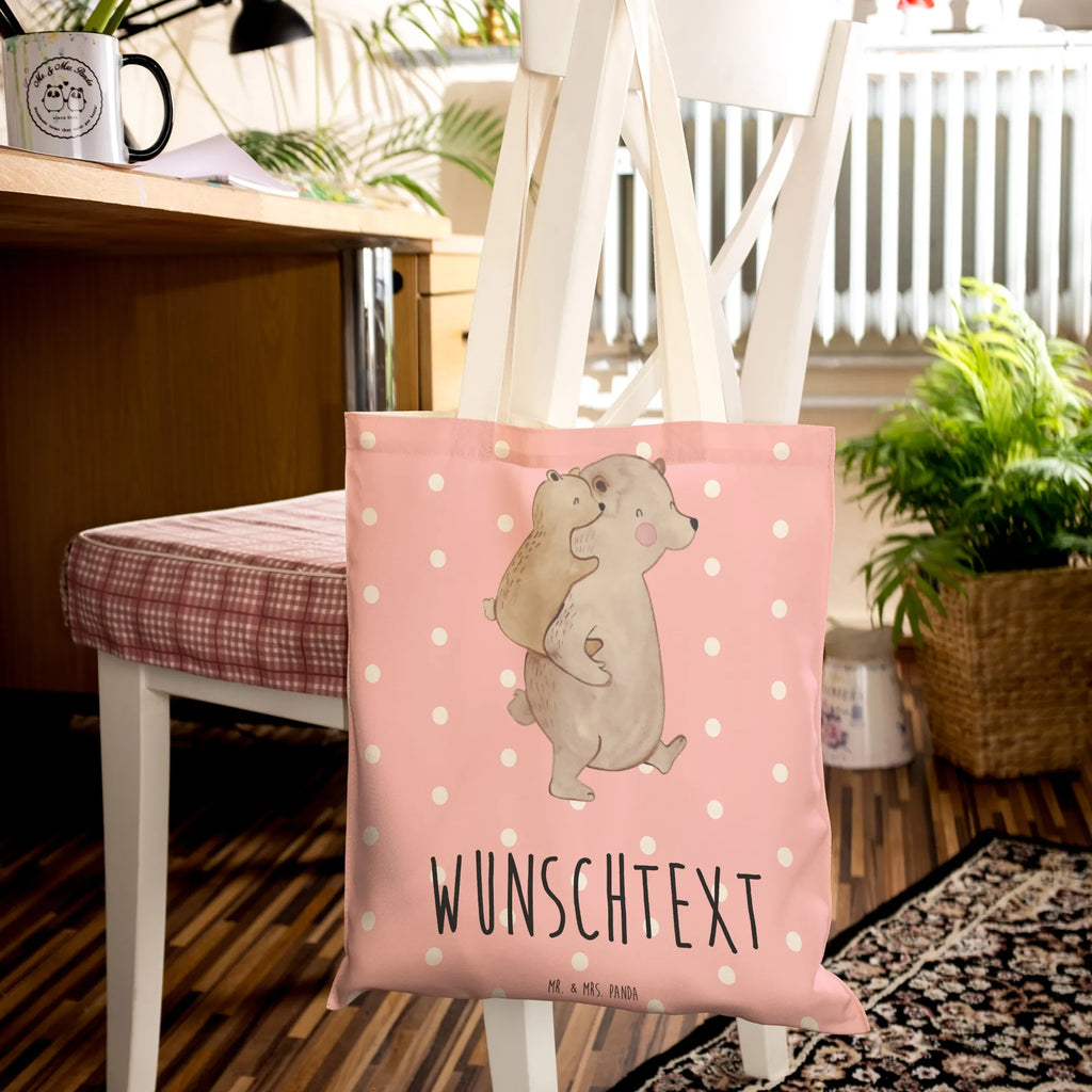 Personalizowana torba na zakupy Tata Niedźwiedź Rodzina, Dzień Ojca, Dzień Matki, brat, siostra, mama, tata, babcia, dziadek