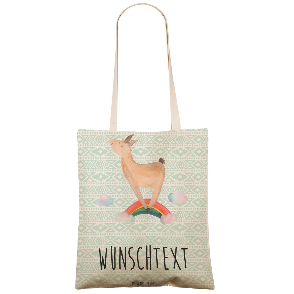 Personalized Shopping Bag lama rainbow Llama, llama, alpaca, trendy animal, Hobby, Outsider, Lama, Lamas, School, Self-employed, Freedom, Haters, Rainbow, Cloud country, Abi, Haters gonna hate