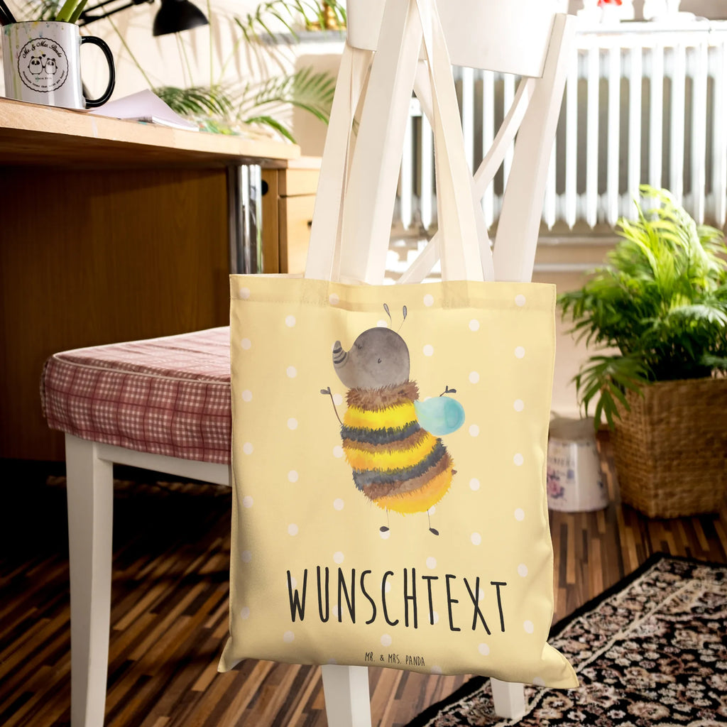 Personalized Shopping Bag bumblebee fluffy small animals, cute, funny, cute animal motives, hand drawn, small world, funny sayings, good mood, happy, gifts, gift ideas, special gifts, animal lover, card, Bee, Flower, Fluffy, Nature, Bumblebee