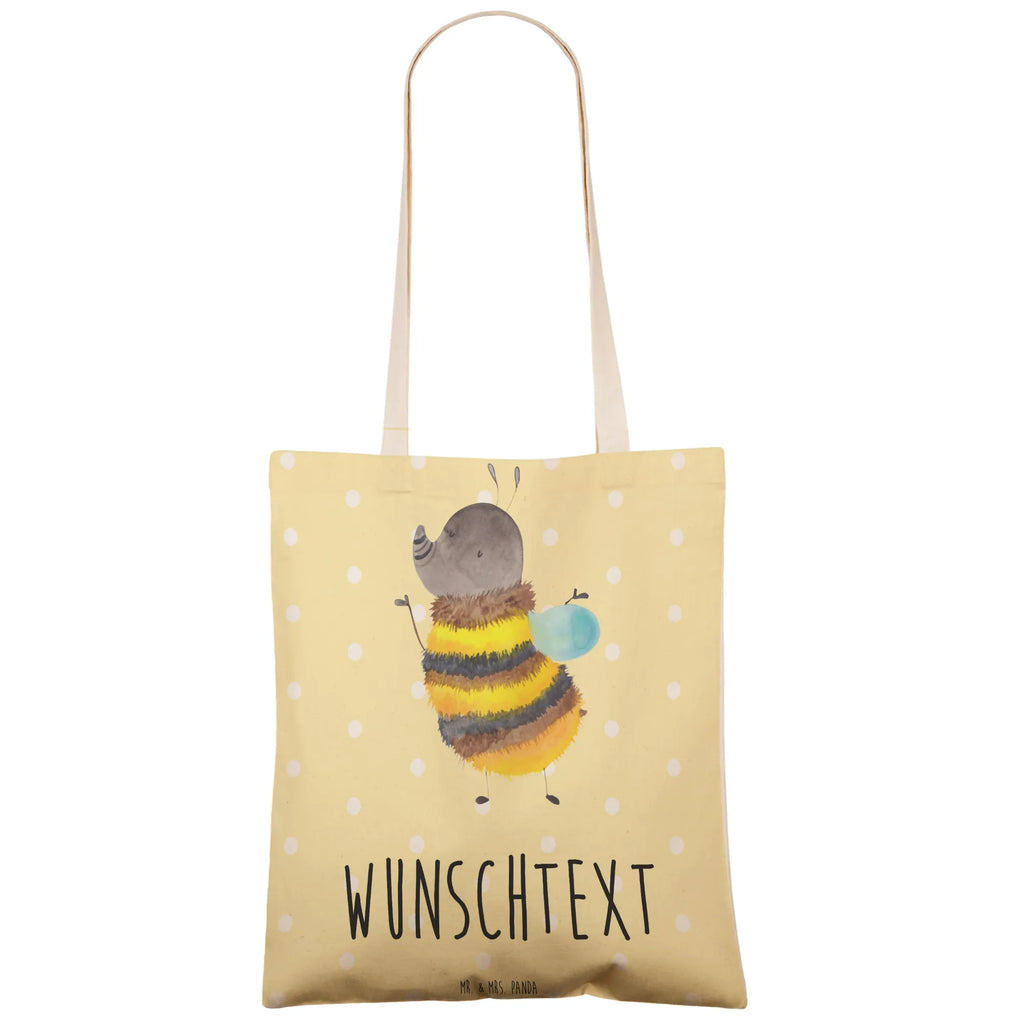 Personalized Shopping Bag bumblebee fluffy small animals, cute, funny, cute animal motives, hand drawn, small world, funny sayings, good mood, happy, gifts, gift ideas, special gifts, animal lover, card, Bee, Flower, Fluffy, Nature, Bumblebee