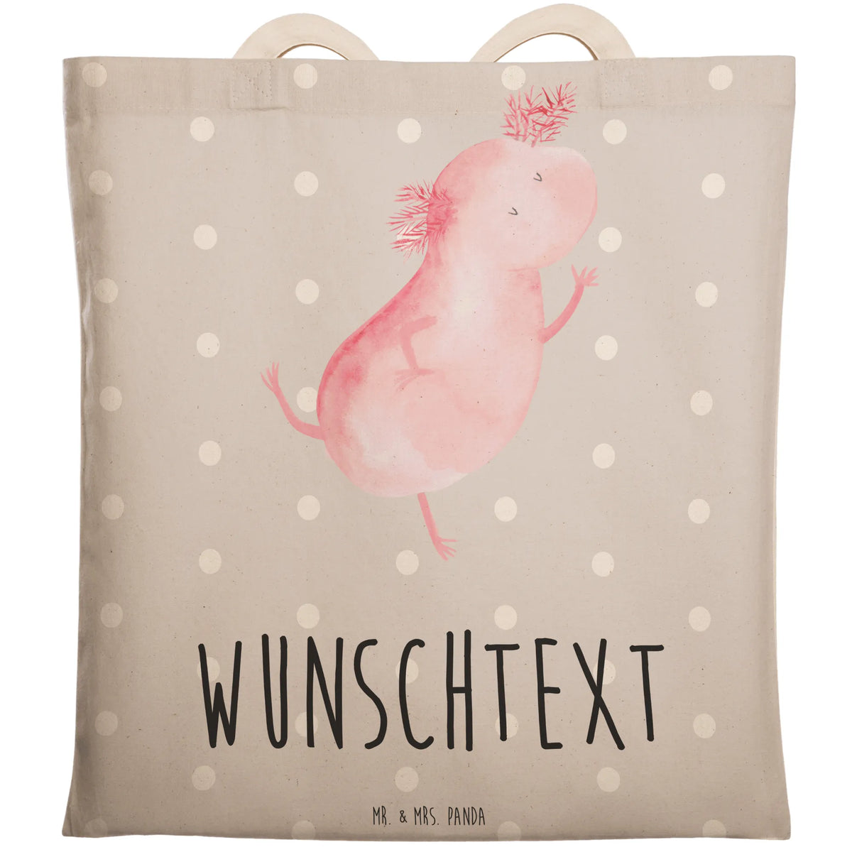 Personalizowana torba na zakupy aksolotl tańczyć Axolotl, Molch