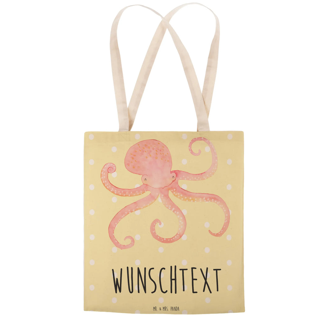 Personalized Shopping Bag Squid small animals, cute, funny, cute animal motives, hand drawn, small world, funny sayings, good mood, happy, gifts, gift ideas, special gifts, animal lover, card, squid, arms, sea, sea animal, ocean, water, octopus