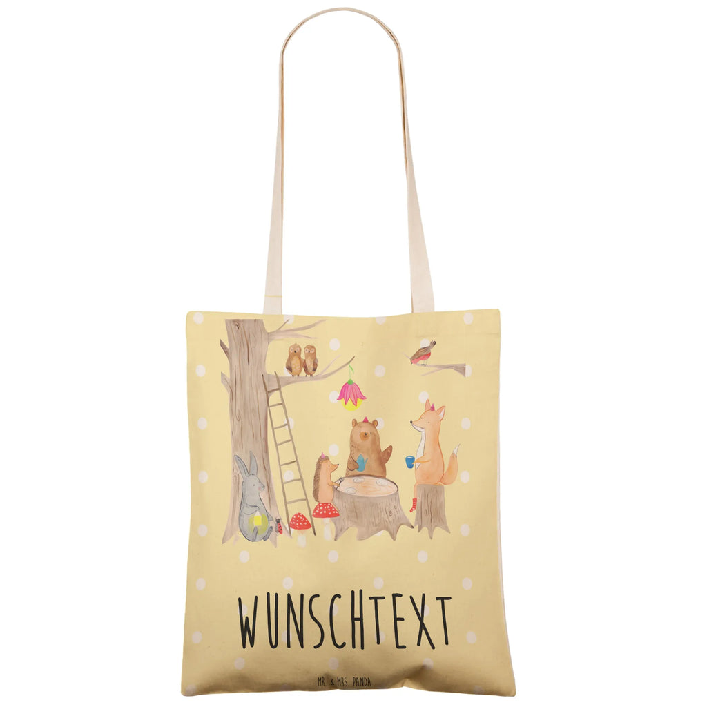 Personalized Shopping Bag forest animals picnic small animals, cute, funny, cute animal motives, hand drawn, small world, funny sayings, good mood, happy, gifts, gift ideas, special gifts, animal lover, card, fox, forest, forest animals, hare, squirrel, hedgehog, picnic, mouse