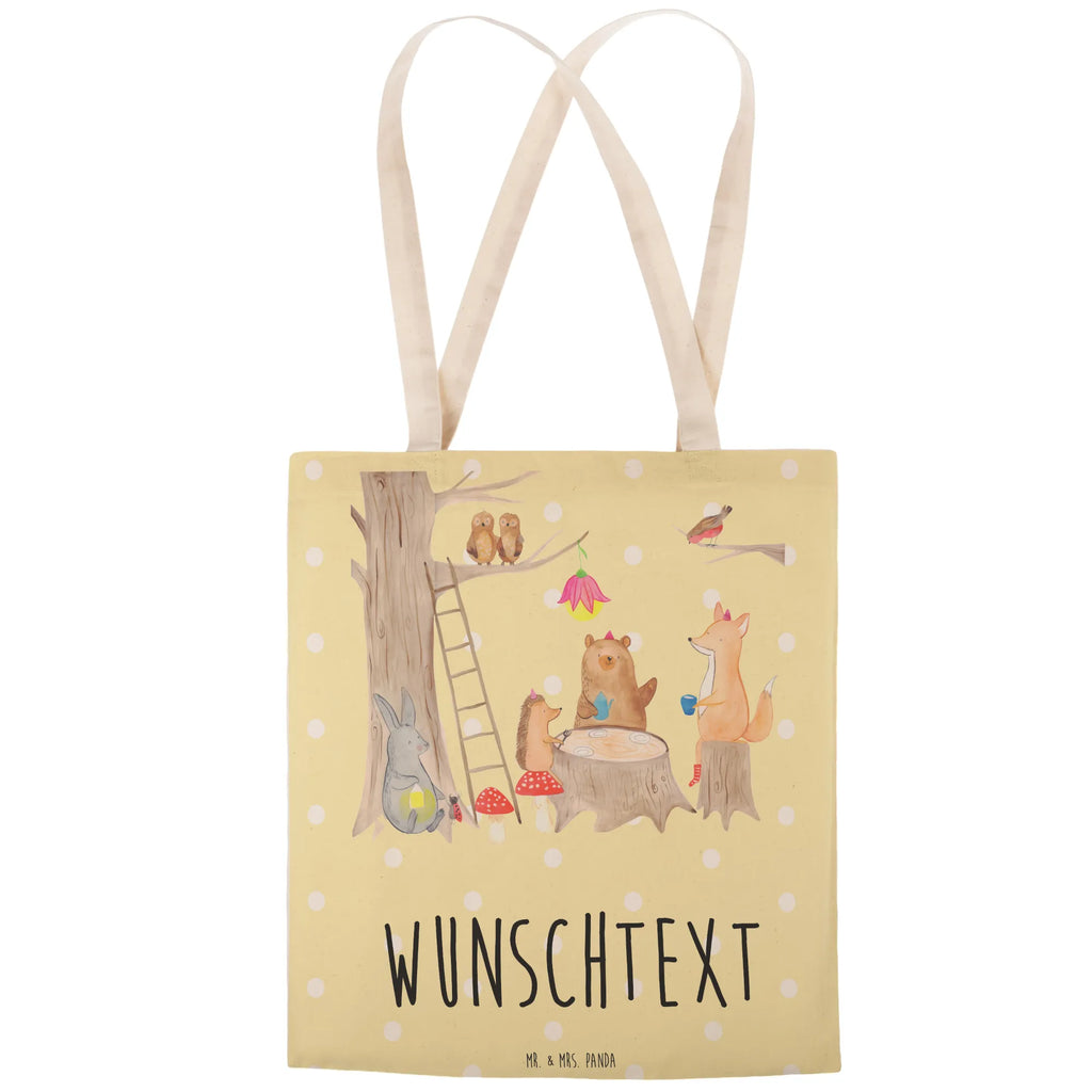 Personalized Shopping Bag forest animals picnic small animals, cute, funny, cute animal motives, hand drawn, small world, funny sayings, good mood, happy, gifts, gift ideas, special gifts, animal lover, card, fox, forest, forest animals, hare, squirrel, hedgehog, picnic, mouse