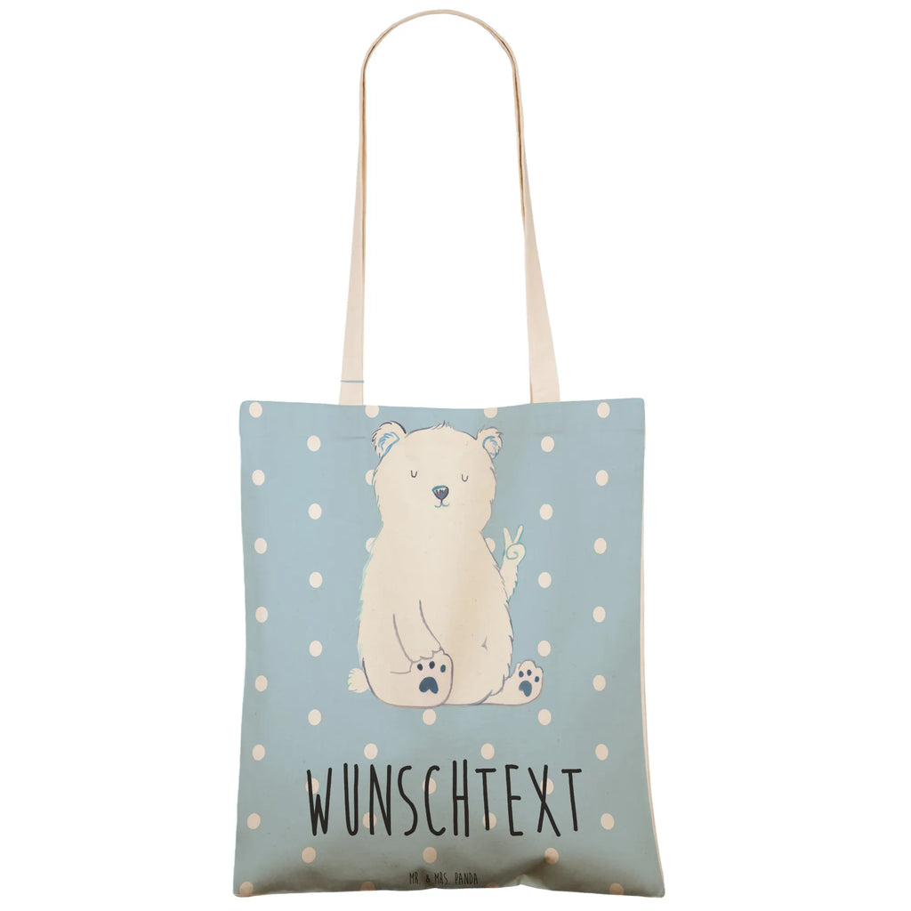 Personalized Shopping Bag Icebear Lazy bear, teddy, teddy bear, cuddly toy, workplace, North Pole, lazy, office, home office, relaxing, Polar bear, work, office job