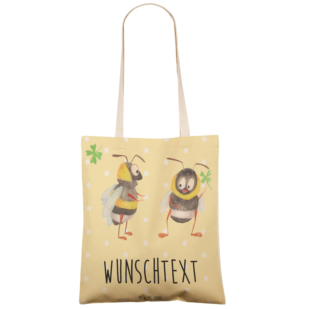 Personalized Shopping Bag bumblebees shamrock small animals, cute, funny, cute animal motives, hand drawn, small world, funny sayings, good mood, happy, gifts, gift ideas, special gifts, animal lover, card, saying beautiful, bee, bee decoration, saying positive, become happy, be happy, bumblebee, saying happy