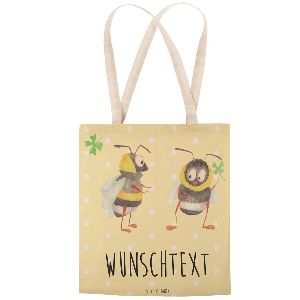 Personalized Shopping Bag bumblebees shamrock small animals, cute, funny, cute animal motives, hand drawn, small world, funny sayings, good mood, happy, gifts, gift ideas, special gifts, animal lover, card, saying beautiful, bee, bee decoration, saying positive, become happy, be happy, bumblebee, saying happy