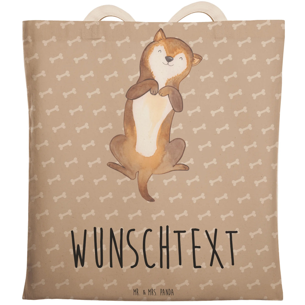 Personalized Shopping Bag Dog Stroke