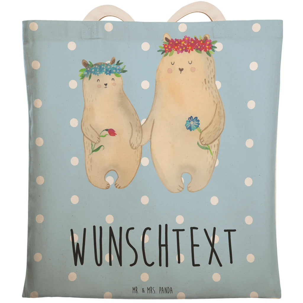 Personalizowana torba na zakupy Niedźwiedzie z wianuszkiem Rodzina, Dzień Ojca, Dzień Matki, brat, siostra, mama, tata, babcia, dziadek