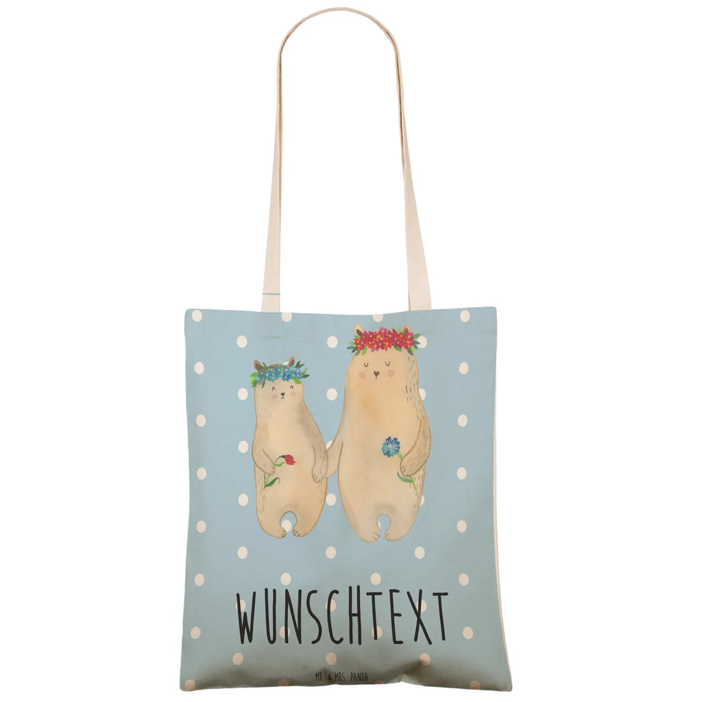 Personalizowana torba na zakupy Niedźwiedzie z wianuszkiem Rodzina, Dzień Ojca, Dzień Matki, brat, siostra, mama, tata, babcia, dziadek