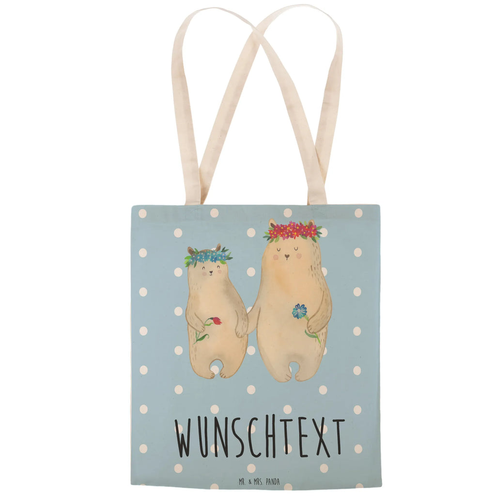 Personalizowana torba na zakupy Niedźwiedzie z wianuszkiem Rodzina, Dzień Ojca, Dzień Matki, brat, siostra, mama, tata, babcia, dziadek