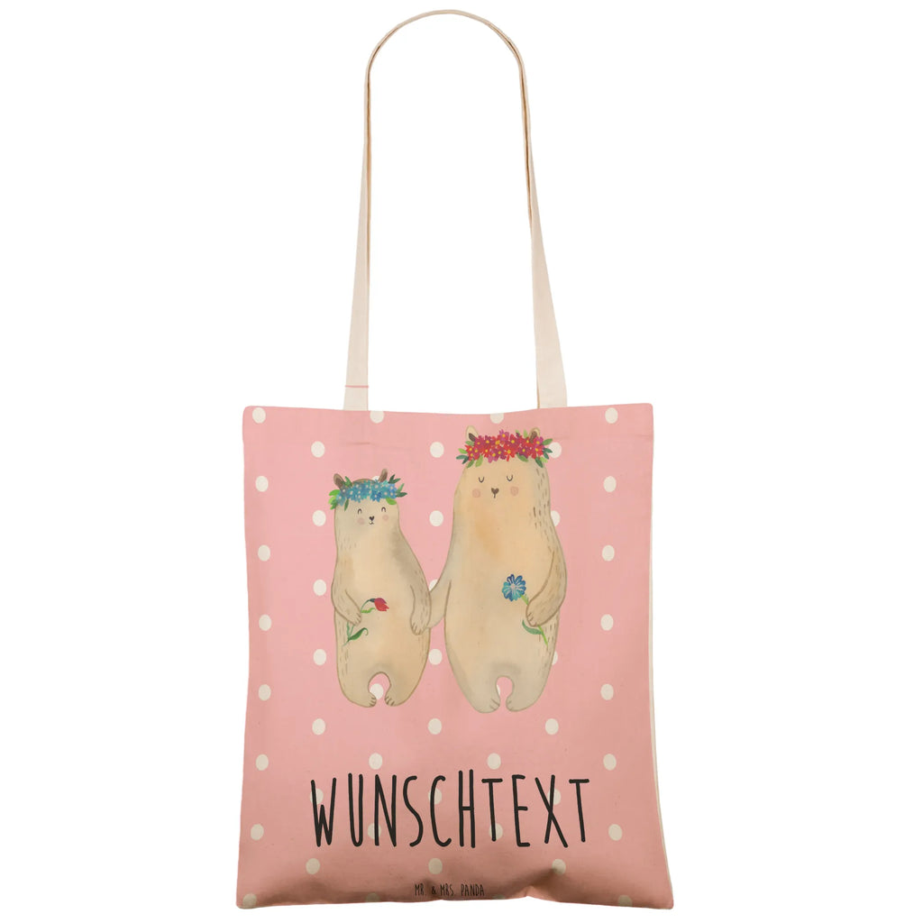 Personalizowana torba na zakupy Niedźwiedzie z wianuszkiem Rodzina, Dzień Ojca, Dzień Matki, brat, siostra, mama, tata, babcia, dziadek