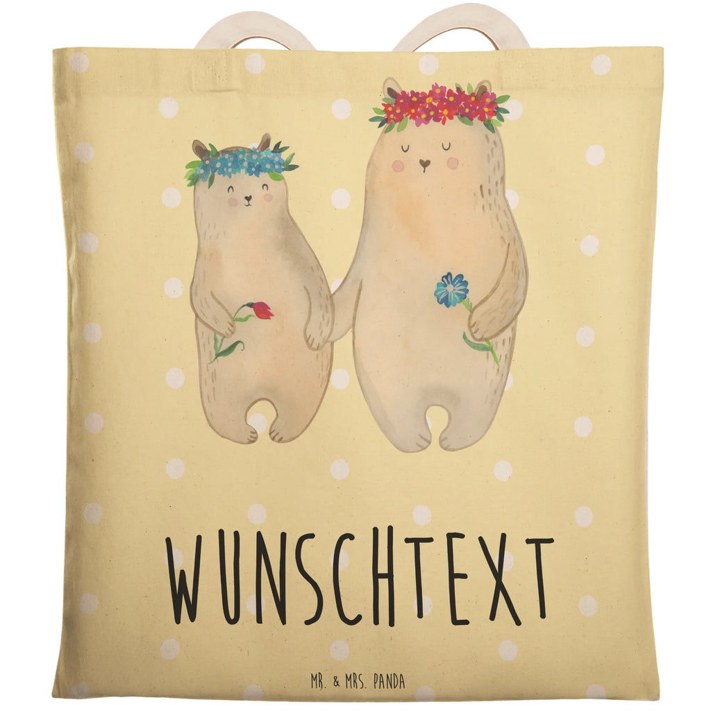 Personalizowana torba na zakupy Niedźwiedzie z wianuszkiem Rodzina, Dzień Ojca, Dzień Matki, brat, siostra, mama, tata, babcia, dziadek