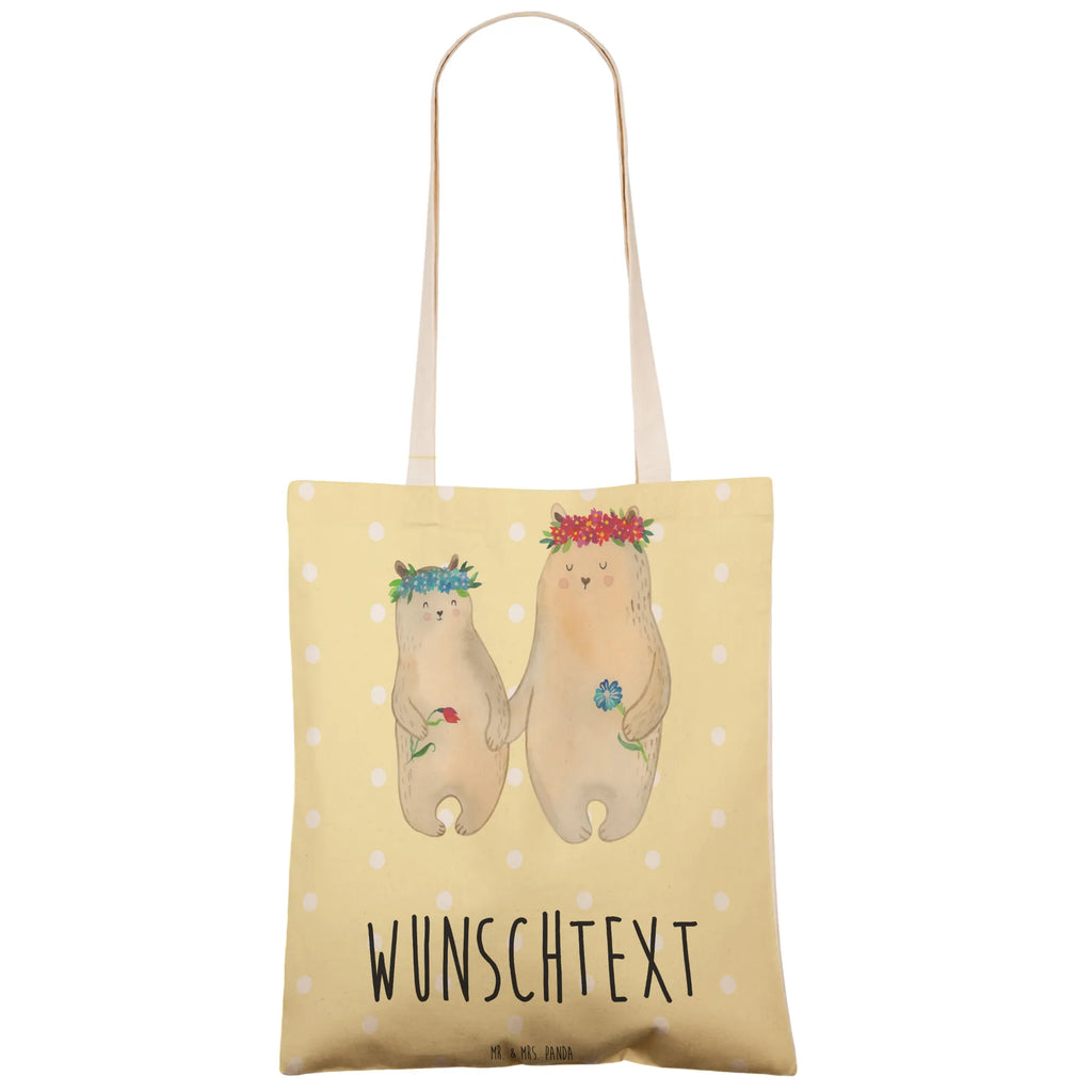 Personalizowana torba na zakupy Niedźwiedzie z wianuszkiem Rodzina, Dzień Ojca, Dzień Matki, brat, siostra, mama, tata, babcia, dziadek