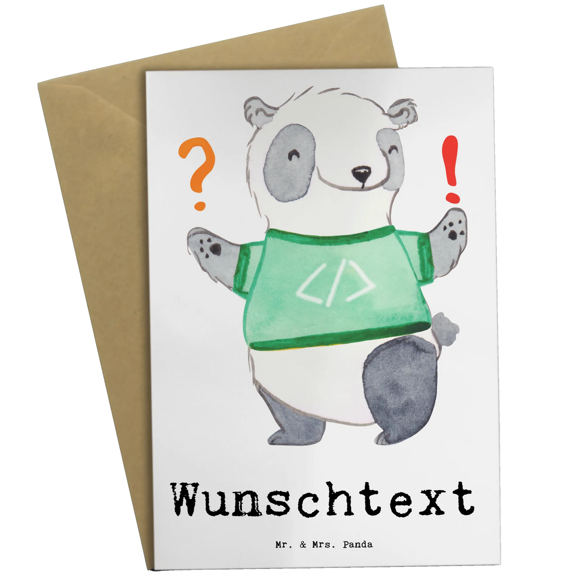 Personalisierte Grußkarte Panda Programmierer Abenteuer grußkarte personalisiert, Personalisierte Karte, Personalisierte Grußkarte, Grußkarte personalisierbar, Grußkarten Personalisiert, Personalisierte Klappkarte, individuelle grußkarte, Geschenk, Schenken, Jubiläum, Danke, Dankeschön, Beruf, Ausbildung, Abschied, Rente, Kollege, Kollegin, Arbeitskollege, Mitarbeiter, Firma, Panda Programmierer, Programmierer Geschenke, Geschenk Programmierer, Programmierer Geschenk, Geschenke Berufe