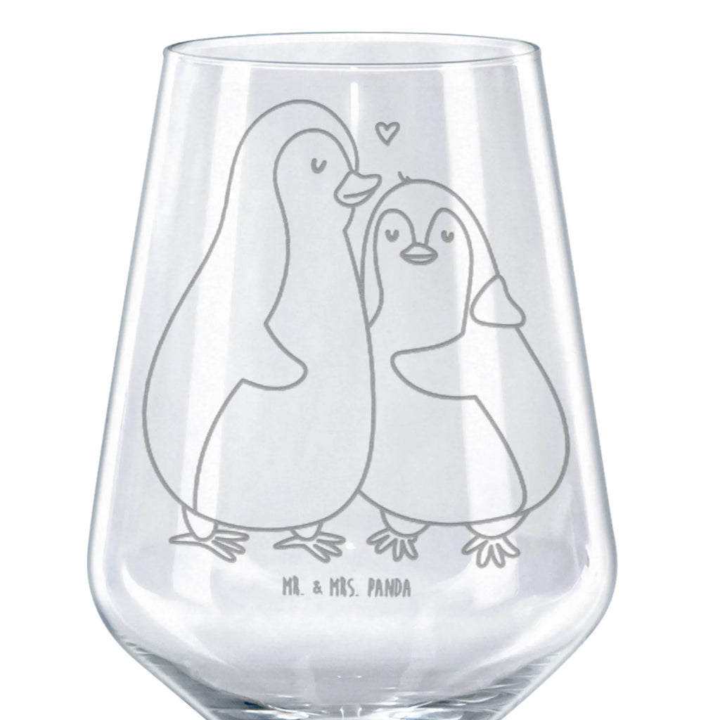 Red Wine Glass Penguin embrace Penguin, North Pole, Winter, Penguins, wedding day, wedding, love, anniversary, love gift, lovers, wedding gift, engagement, proof of love, penguin