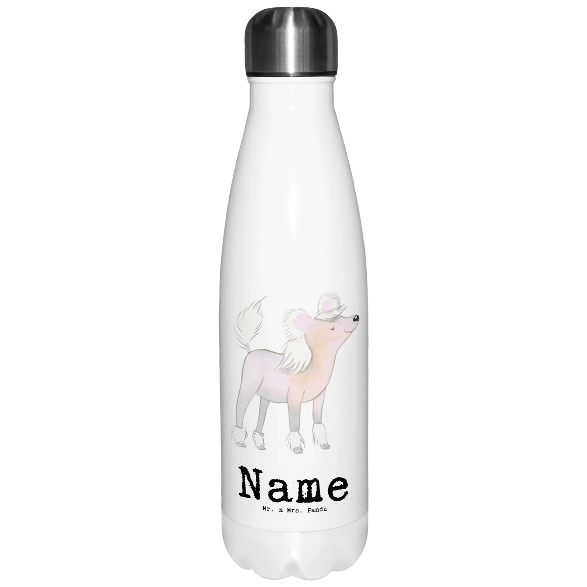 Personalised insulated bottle Chinese Crested Dog Life Saver Dog, dog breed, purebred dog, dog owner, gift, animal lover, giving, puppy