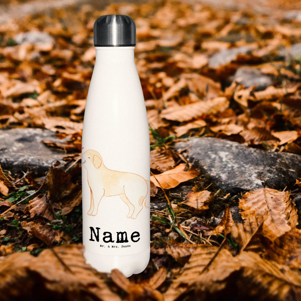 Personalised insulated bottle Golden Retriever Lifesaver Dog, dog breed, purebred dog, dog owner, gift, animal lover, giving, puppy