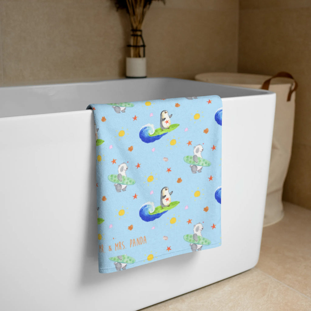 XL bath towel Penguin surfer oversized towel, large beach towel, spa towel, extra large swim towel, luxury bath sheet, XL bath towel, Penguin, North Pole, Winter, Penguins, Portugal, waves, penguins, surfers, surfing, Hawaii, wave riding, holidays