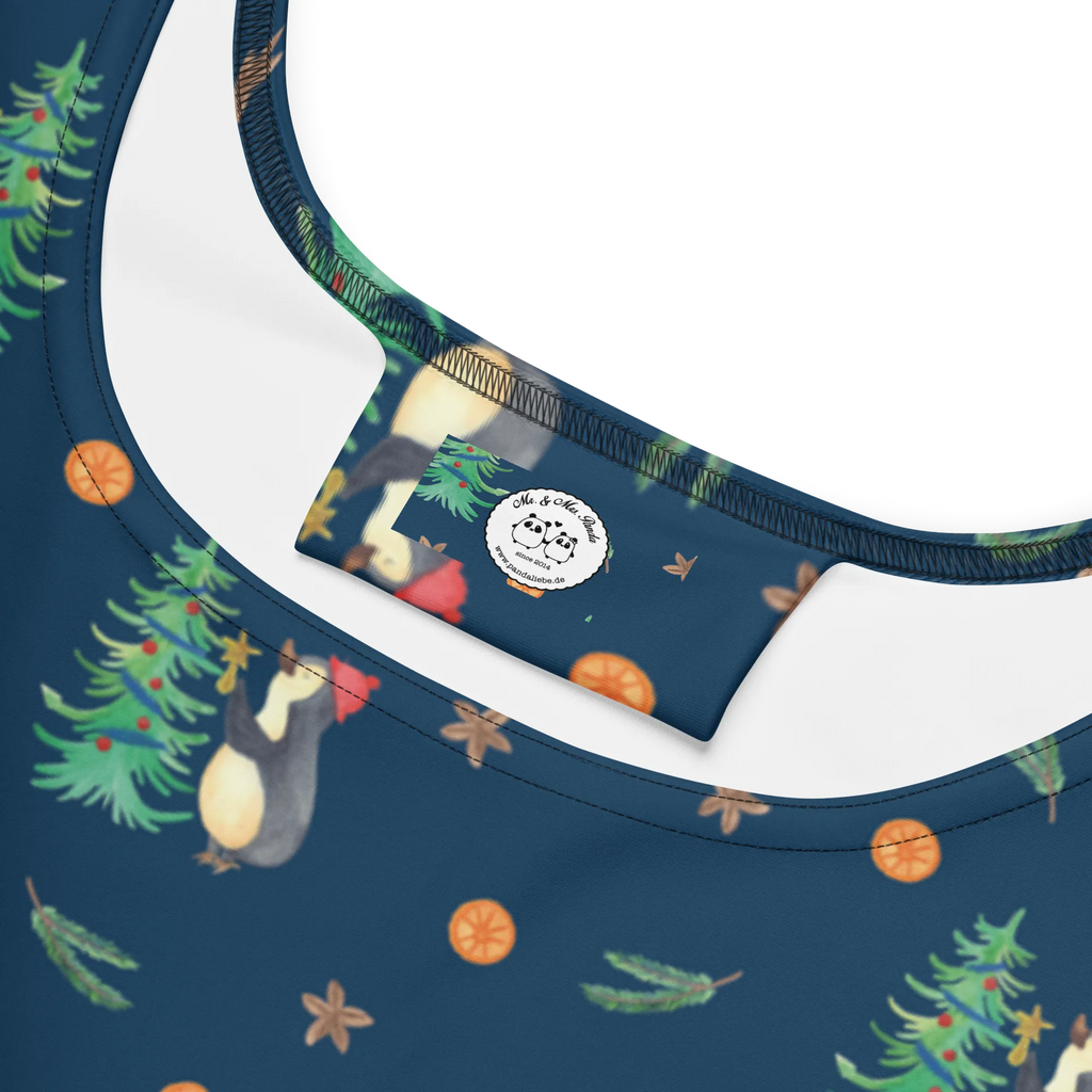 Sommerkleid Pinguin Weihnachtsbaum Muster Skaterkleid, Kleid, Sommerkleid, Winter, Weihnachten, Weihnachtsdeko, Nikolaus, Advent, Heiligabend, Wintermotiv, Pinguin