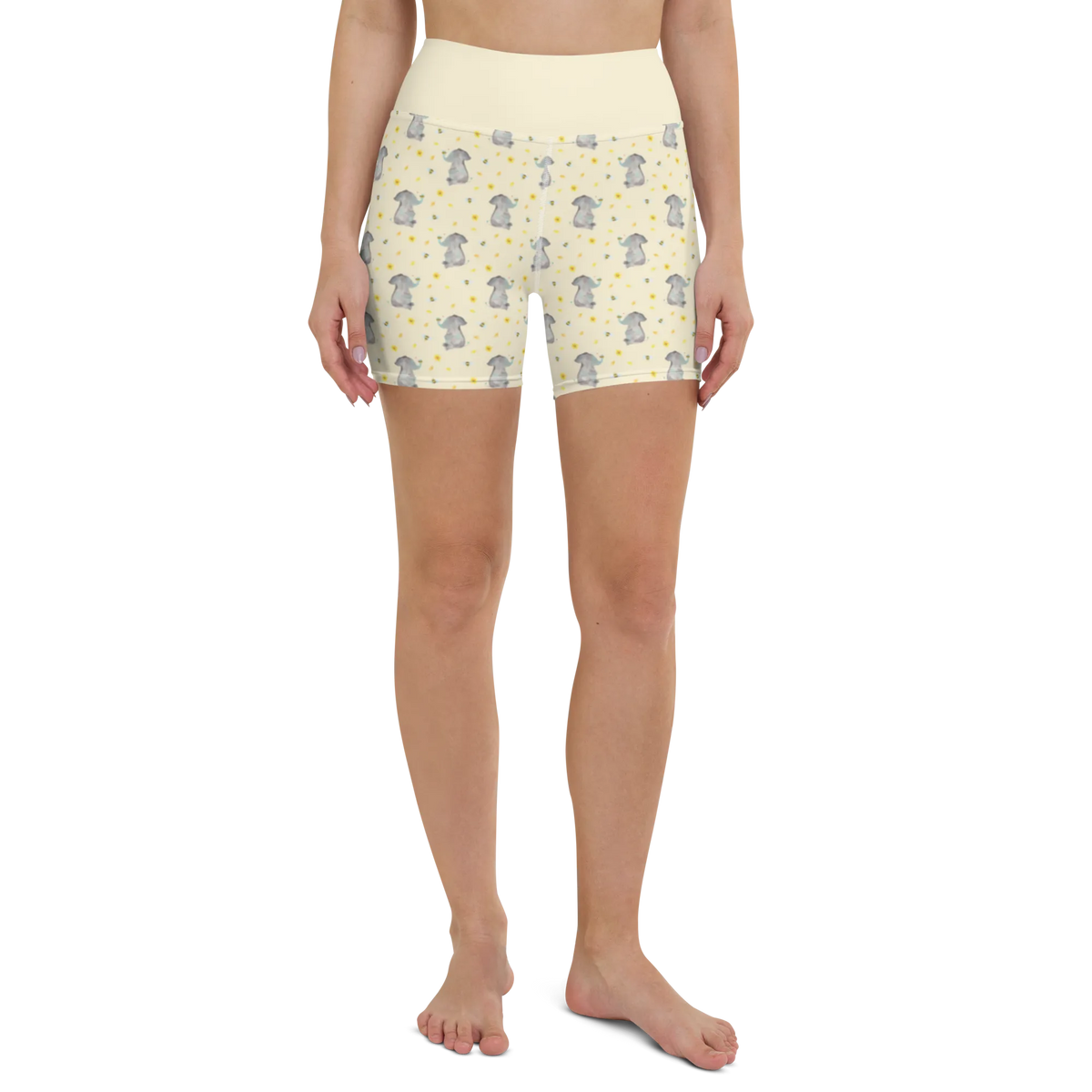 Yoga Shorts elephant bee small animals, card, gifts, gift ideas, animal lover, special gifts, good mood, funny sayings, hand drawn, cute animal motives, cute, love gift, love saying, elephant, proof of love, marriage proposal, anniversary, wedding gift