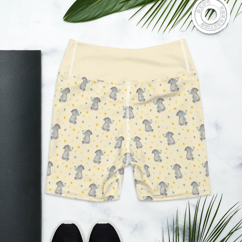 Yoga Shorts Elefant Biene Muster Yoga Shorts Damen, Yogabekleidung, Sportshorts, Yogashorts, Yoga Shorts, Sportbekleidung, Sportshorts Damen, Sporthose, Fitnesshose, Tiere, Gute Laune, Tiermotive, Lustige Sprüche, Heiratsantrag, Biene, Jahrestag, Hochzeitsgeschenk, Liebesbeweis, Liebesgeschenk, Liebesspruch, Elefant, Liebe