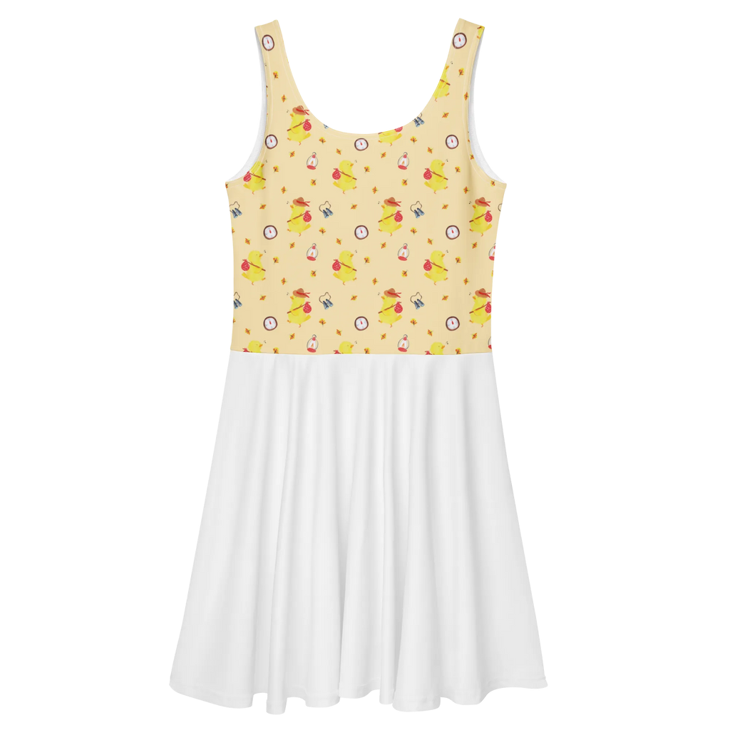 Sommerkleid Küken Wander Muster Kleid, Sommerkleid, Skaterkleid, Ostern, Osterhase, Ostergeschenke, Osternest, Osterdeko, Geschenke zu Ostern, Ostern Geschenk, Ostergeschenke Kinder, Ostern Kinder, Zeit, Ostergrüße, liebe Grüße, Grüße, Frohe Ostern, Zeitmanagement, Backpacker, Flausen, Ostereier, Reisen, Küken, Ei, Wunder, Osterei, Freude, Frühlingsgefühle, Weltenbummler